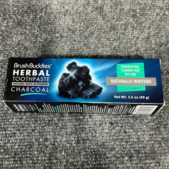 Set of 4 Brush Buddies Herbal Toothpaste Charcoal - Picture 3 of 7